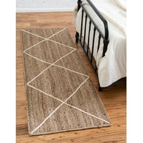 Avgari Creation Eco Friendly Beige & White Hand Braided Rectangle Living Room ,Office Area Rug Rag Rug Modern Carpet 4x6" Sq Feet