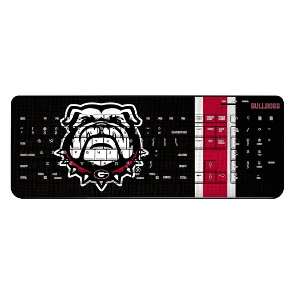 Georgia Bulldogs Stripe Design Wireless Keyboard