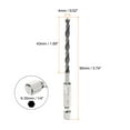 thumbnail image 2 of Uxcell 3pcs Brad Point Drill Bit 4mm (5/32") Dia 1/4" Hex Shank Wood Drill Bits, 2 of 6