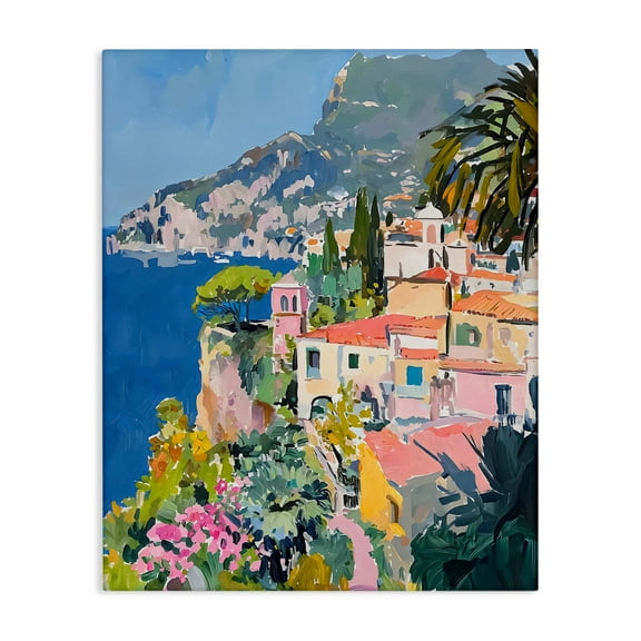 Stupell Industries Scenic Italian Coast Canvas Wall Art design by Riley B, 20 x 16