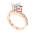 thumbnail image 2 of Solitaire with Accents Engagement Ring for Women - 2.3075ct Simulated Diamond in 14K Rose Gold Promise Ring, 2 of 6