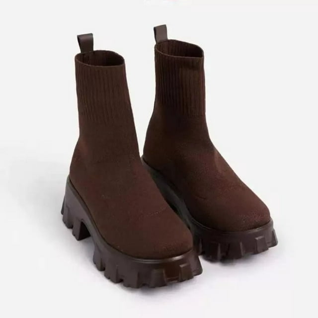 EGNMCR Bottes Hauteur Genou Chaussures pour Femmes Mode Rétro à Bout Pointu Talon Moyen Haut Bottes Cavalières Broderie