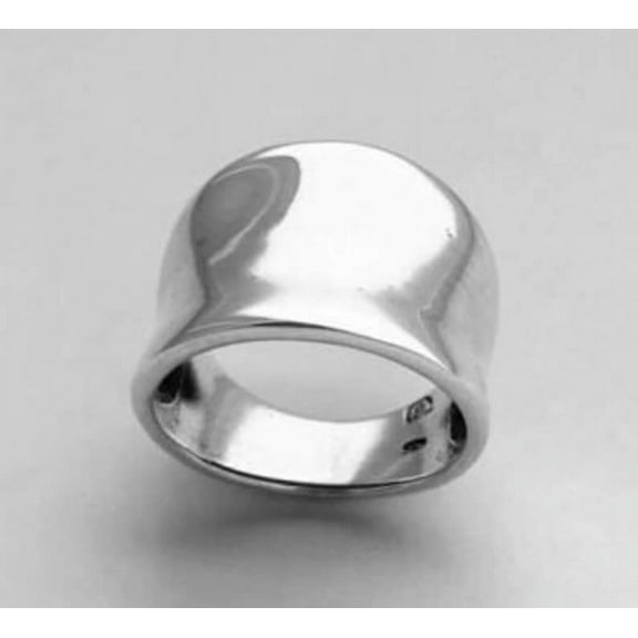 Wide Band Dome Ring Solid 925 Sterling Silver Concave Ring Statement Baho Ring Ring Gift For Woman Everyday Ring Handmade Jewelry
