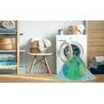 thumbnail image 2 of Ahgly Tapis Rectangulaire Lavable en Machine Intérieur Transitionnel Vert Menthe, 3 Pieds x 5 Pieds, 2 of 7