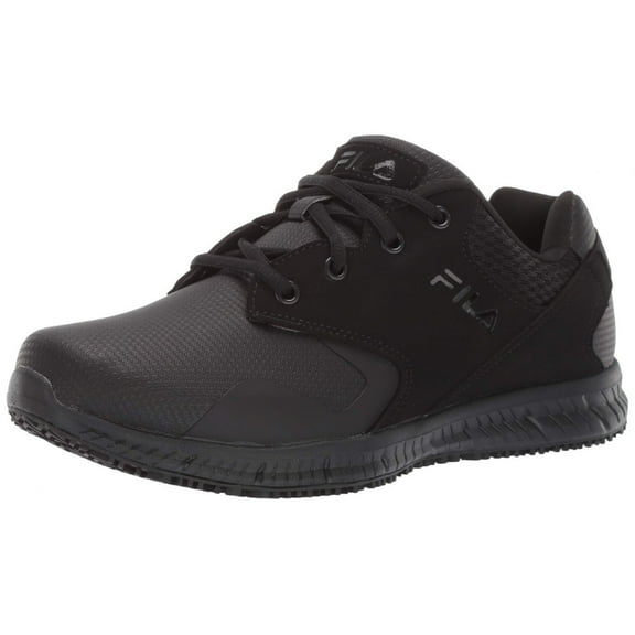 Fila Men's Memory Layers Slip Resistant Work Shoe Food Service BLK/BLK/BLK