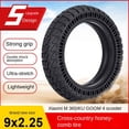 thumbnail image 2 of 9*2.25 Inches Solid Tire for Electric Scooter, Double Shock Absorption, Strong Grip, Electric Scooter Accessories Rear Front Wheel Replacement Tire for Xiaomi M365/KUGOO M4 Honeycomb Shockproof, 2 of 6