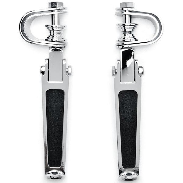 Krator Chrome AntiVibrate Engine Guard Foot Pegs + Clamps