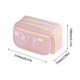 thumbnail image 4 of Clearance Back to School Pencil Case - Panda Pattern 3-Compartment Pencil Pouch, Cute Pencil Box for Kids, School Supplies for Boys and Girls, Great for Colored Pencils and Erasers,Pink, 4 of 4