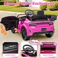 thumbnail image 5 of Dodge Electric Ride on Cars for Kids, 12V Licensed Dodge Charger Srt Hellcat Powered Ride on Toys with Parent Remote Control, Electric Car for Girls 3-5 w/Music Player/LED Lights/Safety Belt, Pink, 5 of 9