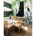thumbnail image 5 of nqOlkjepod Outdoor Curtains for Patio Waterproof, Tropical Elephant Bird Outdoor Privacy Panels Grommet, Watercolor Summer Palm Leaf Blackout Outside Curtains for Porch/Cabana 54"x84", 2 Panels, 5 of 8