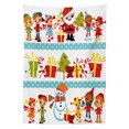 thumbnail image 3 of Ambesonne Christmas Tablecloth Rectangular Table Cover, Joy Santa, 60"x84", Multicolor, 3 of 4