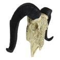 thumbnail image 5 of Tribal Floral Vines Tooled Filigree Corsican Ram Cow Skull Wall Decor Plaque 11", 5 of 9