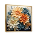 thumbnail image 2 of Designart "Peach Succulents Flowers peaceful Succulents" Floral Floater Framed Canvas Print, 2 of 7
