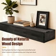 thumbnail image 3 of S-HOME 60 Inch Rustic Wood Fireplace Mantel in Natural Finish, Wall-Mounted Floating Shelf for Home Decor & Design，Black, 3 of 5
