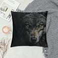 thumbnail image 2 of Orinice Wolf Flowers Dark Mood Graphic Decorative Throw Pillow Cover for Home Couch 22x22in, 2 of 5