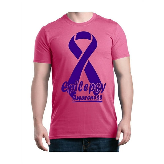 Men's T-Shirt Short Sleeve - Epilepsy Ribbon