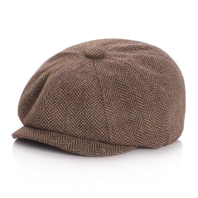 Sombrero Bailey para padres e hijos de otoño e invierno, sombrero para niños, sombrero con lengüeta de pato para adultos, sombrero octogonal de vendedor de periódicos, sombrero delantero