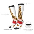 thumbnail image 4 of Naloa Christmas Gnomes In Leopard Knee Socks, High Socks Long Stretchy Sock Women Knee High Stocking, Long Socks for Women, 4 of 6