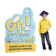 Fun Express Personalized Dr. Seuss Oh, The Places You’ll Go Party Sign Cardboard Cutout Stand-Up, 60 3/4"