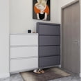 thumbnail image 3 of Zapatero de acero ultrafino, pared colgante estrecha con cerradura, elevador de pasillo, zapato tipo cubo abatible para puerta, 15cm, 3 of 4