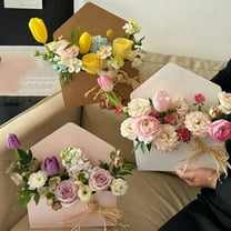 Autumn Letter Envelope Flower Box - DIY Surprise Flower Bouquet Packaging, Colorful Florist Box for Christmas, Dating & Birthday Gifts, Reusable Decorative Box, 10.63*8.66in, Khaki