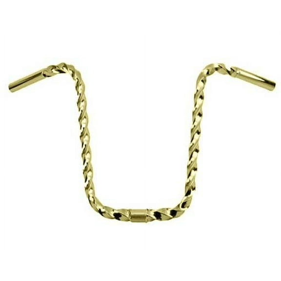 Gold 15" All Square Twisted Bike Handlebar 25.4mm. Lowrider Bicycle Handlebar, Bike handle bar.