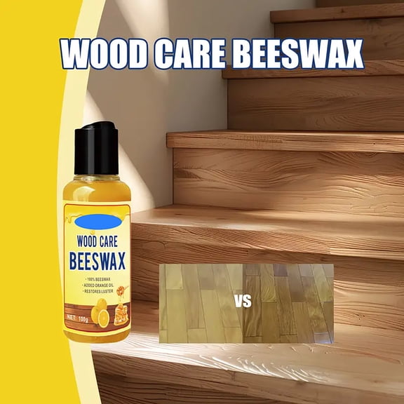 Lunxisen 4 Pcs Furniture Beeswax Polish Oil Wood Scratch Repair Kit for Floors Desks Care Maintenance Restore Shine Natural Finish