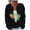 Black, variant on Cardigan Sweaters for Women Ndbuld Women's Casual St. Patrick's Day Print Knit Cardigan Button Up Coat Family Gifts Green 4XL
