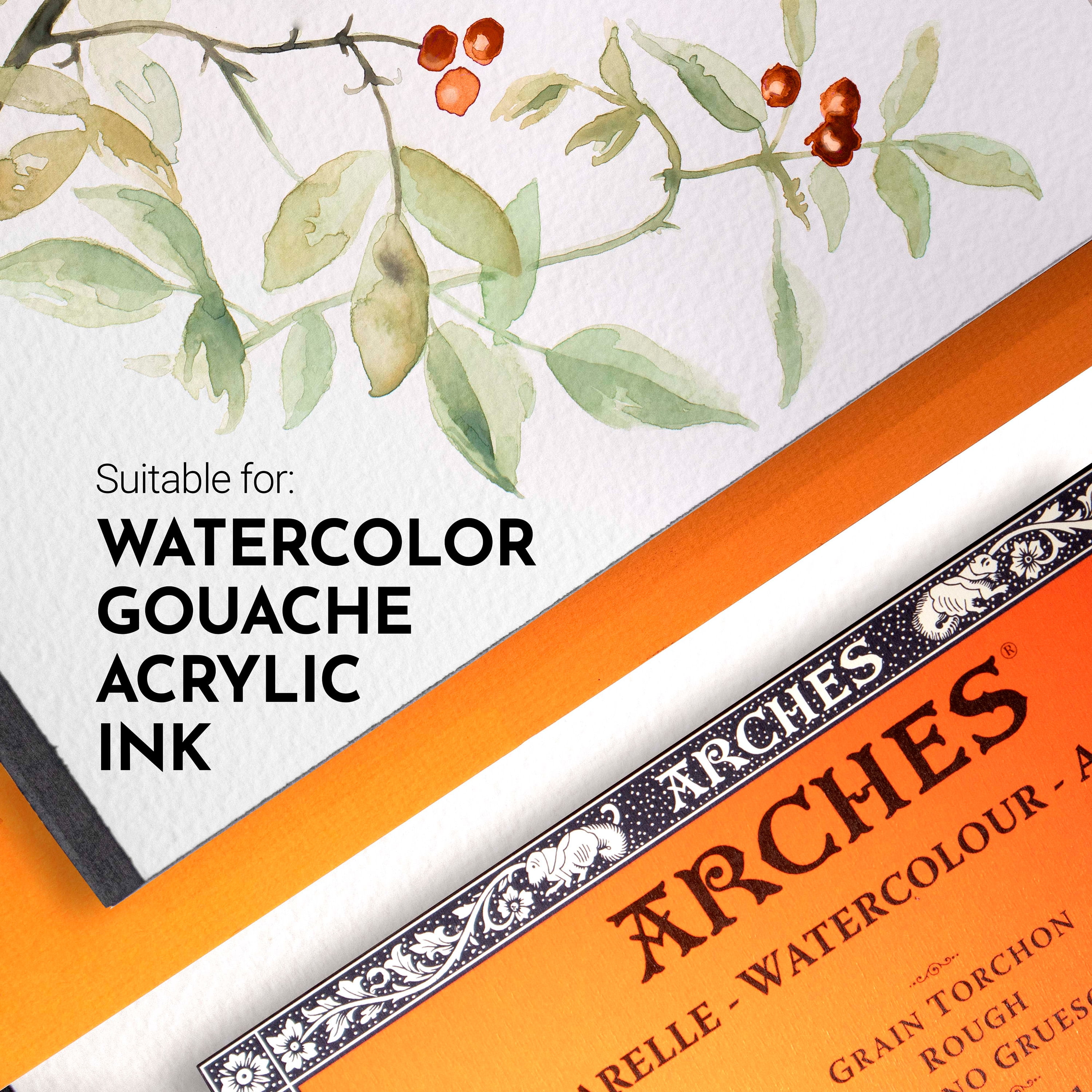 Aquarelle Arches Watercolor Block 8x8 140lb Rough Pure Cotton