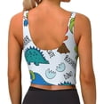 thumbnail image 3 of PAYOHTO Women's Sports Vest Dino Funny Cartoon Dinosaurs Quick-drying Breathable Lightweight Elastic Exercise Daily Wear Summer Gift, 3 of 10