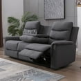 thumbnail image 2 of ijuicy Reclining Sofa Set, Sofa Recliner with 4 Cup Holders and Flipped Middle Backrest,Home Theater Seating Furniture,Dark Grey, 2 of 6