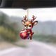 thumbnail image 5 of Fiudx Ofertas de la semana Colgante de cadena acrílica 2D con forma de reno navideño, decoración navideña con ciervo, colgante para llave de coche, colgante para mochila, 5 of 7