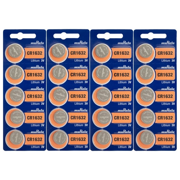 Murata CR1632 3V Lithium Coin Cell (20 Batteries)