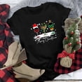 thumbnail image 2 of Womens Tops T-Shirts Casual Christmas Red Glass Printed Round Neck Short Sleeve Womens Blouse, 2 of 4