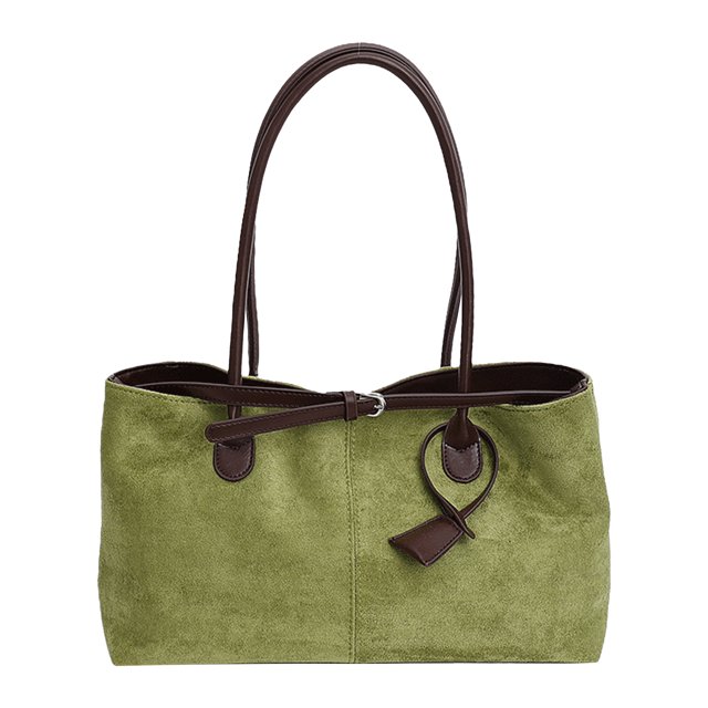 Bolso Hombro Axila Mano Gamuza Retro para Mujer Diario () Verde