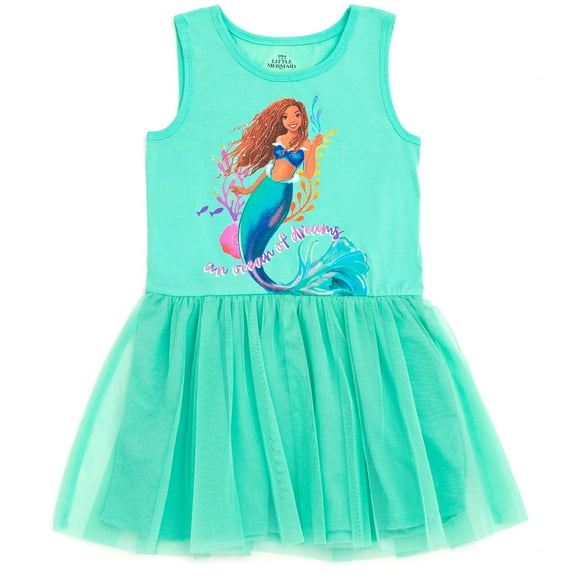 Disney Princess Ariel Toddler Girls Tulle Dress Toddler to Big Kid