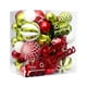 thumbnail image 1 of Bolas decorativas para Navidad, juego de 65 bolas navideñas pintadas, juego de adornos colgantes para árbol de Navidad, adornos colgantes para Navidad, decoraciones navideñas para exteriores, decoraci, 1 of 2