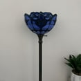 thumbnail image 5 of Enjoy Decor Lamps Torch 66-Inch 1-Light Traditional Baroque Style Blue Stained Glass Bowl Lamp, 5 of 6