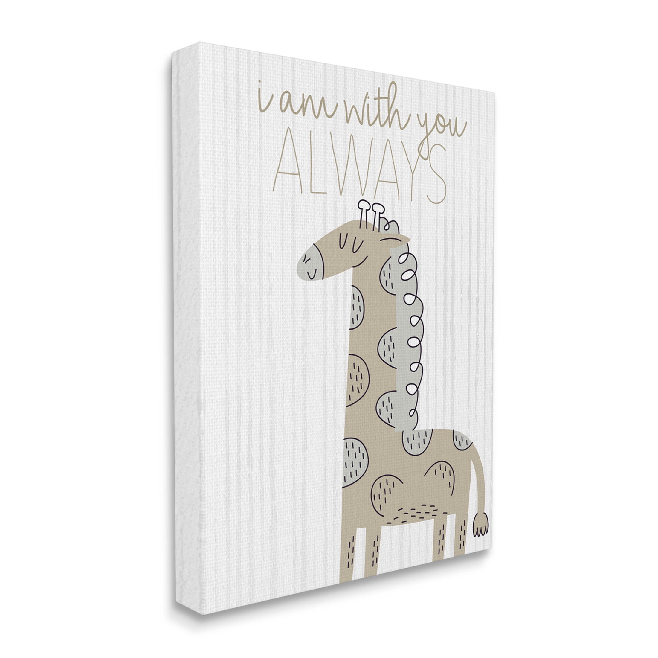 Stupell Industries With You Always Fun Giraffe Graphic Art Gallery Wrapped Canvas Print Wall Art, Design by Kim Allen