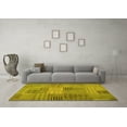 thumbnail image 3 of Ahgly Company Machine Washable Indoor Rectangle Abstract Yellow Contemporary Area Rugs, 2' x 3', 3 of 4