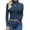 Navy, variant on Ekouaer Women's Turtleneck Shirts Ribbed Pullover Sweater Long Sleeves Tops Midweight Thermal Underwear Blouse