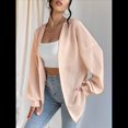 thumbnail image 4 of Chaqueta de Punto Holgada de Larga con Farol para Mujer Rosa M, 4 of 9