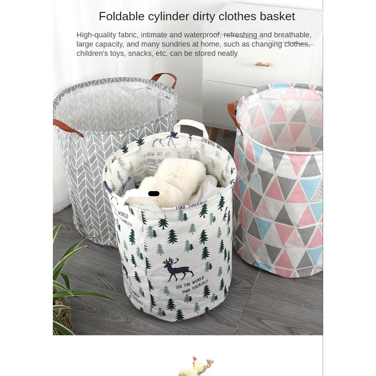 1pc Collapsible Laundry Baskets, Cylinder Laundry Bucket, Folding  Drawstring Laundry Basket, Home Organization And Storage Supplies For  Bathroom Bedro