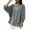 Green, variant on IFNWSV Womens Blouses Solid Color Mandarin Collar Lantern Sleeve Elbow Sleeve Casual Loose Nylon Spandex Top Green XXL