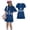 Navy, variant on Grblisyd Red White and Blue Dress for Girls Patriotic Short Sleeve Crewneck A Line Dresses Independence Day 250 Anniversary USA Flag Outfits