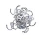 thumbnail image 1 of Alloy Double Prong Robe Hook Wall Mounted Cabinet Clothes Hook Hanger Decorative Utility Hooks - 5.5x4.1cm, 1 of 3
