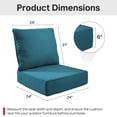 thumbnail image 4 of Opohoro Outdoor Deep Seat Cushion Set, 24"x24"x6", Water Resistant & UV Resistant Comfortable Furniture Cushions for Patio Chair, Sofa, Loveseat, 4 of 12