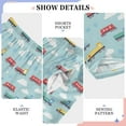 thumbnail image 6 of FORMRS Kids Pajama Pants with Pockets Size 6-8Y Boys Lounge Sleep Bottoms, Blue Trains Pattern, 6 of 8