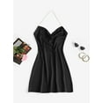 thumbnail image 2 of ZAFUL for Women Sexy Prom dress Cocktail Evening Dress Halter Faux Pearl Mini Party Dress Black M, 2 of 5