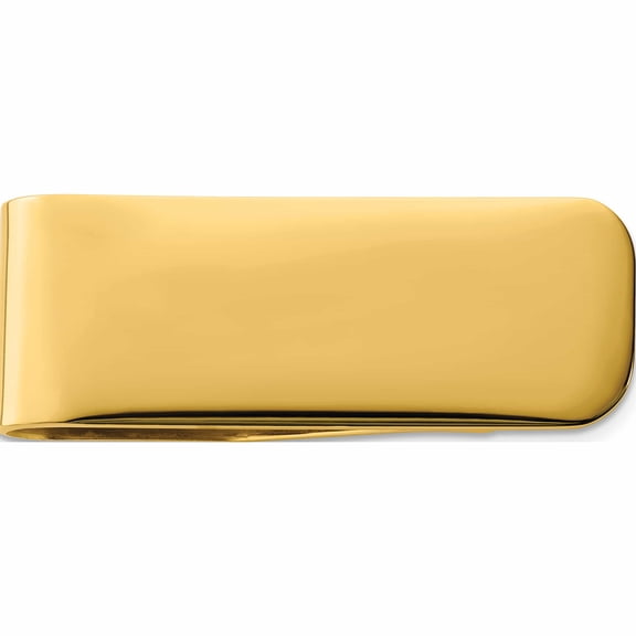 Stainless Steel Polished Yellow Ip-Plated Money Clip (47 X 17) Made In China -Jewelry By Sweet Pea